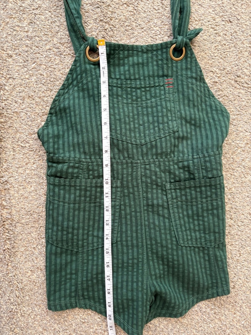 XS BDG Urban Outfitters Green Sadie Linen Blend Dungarees Playsuit Romper - Picture 10 of 16
